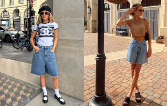 Bí quyết diện quần short denim mùa hè giúp "hack dáng"