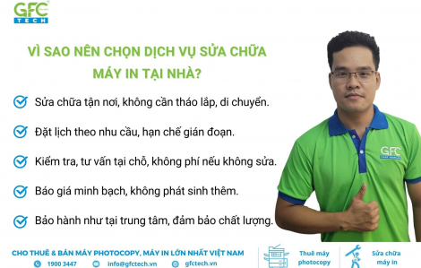 Top 5 lý do nên chọn dịch vụ sửa máy in tại nhà của GFC Tech