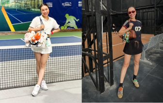 Trang phục chơi pickleball của Trà Ngọc Hằng