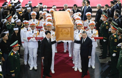 Sáng nay, tổ chức trọng thể Lễ truy điệu nguyên Chủ tịch nước Trần Đức Lương