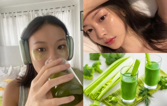 Uống nước ép cần tây để da và tóc giảm tiết dầu mùa hè
