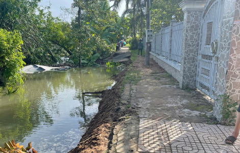 Ảnh hưởng của dòng chảy, Hậu Giang tiếp tục sạt lở