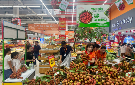 Hàng trăm tấn vải thiều Lục Ngạn đổ vào miền Nam