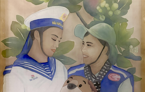 Những cuộc đoàn viên ngắn ngủi tại Trường Sa lên tranh lụa