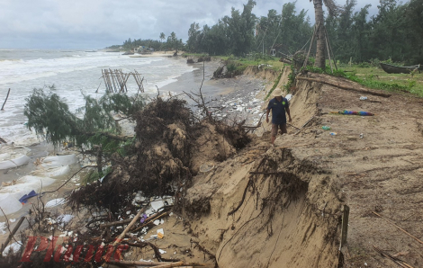 Quảng Nam ra công điện ứng phó áp thấp nhiệt đới, cảnh báo sạt lở tại bờ biển