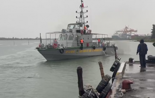 Tàu cá Quảng Nam nguy cơ bị chìm do bão số 1, Biên phòng điều tàu ứng cứu