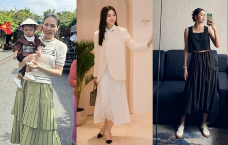 Học cách diện chân váy dài thanh lịch như ''nàng dâu hào môn'' Vbiz