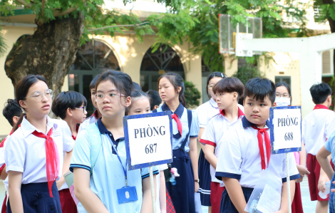 Thí sinh ấn tượng với đề khảo sát vào lớp 6 Trường Trần Đại Nghĩa