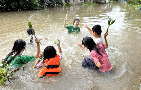 Khi "khối nghỉ hè" đổ bộ làng quê
