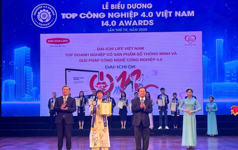 Dai-ichi Life Việt Nam đạt giải thưởng “Top doanh nghiệp có sản phẩm số thông minh và giải pháp công nghệ Công nghiệp 4.0”
