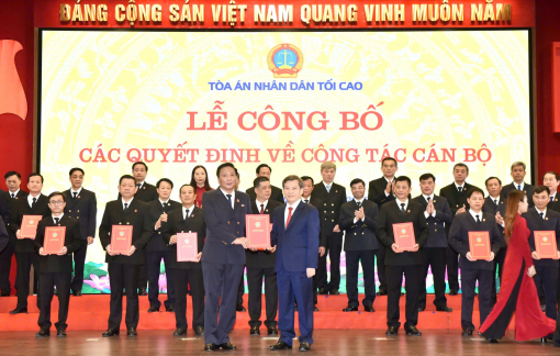 Công bố 29 chánh án của ngành tòa án sau sắp xếp bộ máy