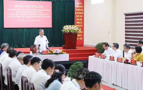 Tổng bí thư Tô Lâm khảo sát thực tế mô hình chính quyền địa phương 2 cấp tại TPHCM
