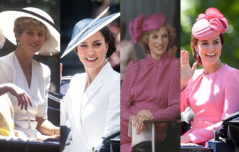 Vương phi Kate Middleton diện trang phục gợi nhớ đến Công nương Diana
