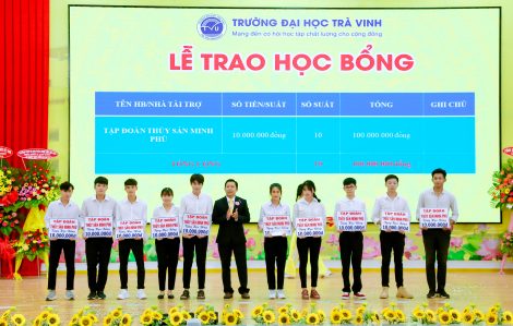 13.110 lượt sinh viên được ĐH Trà Vinh miễn giảm, tặng học bổng… hơn 60,7 tỉ đồng