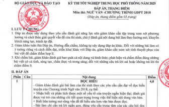 Bộ GD-ĐT công bố đáp án chính thức các môn thi tốt nghiệp THPT 2025