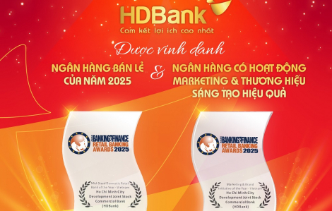 HDBank vươn tầm khu vực với cú đúp giải thưởng từ Asian Banking & Finance