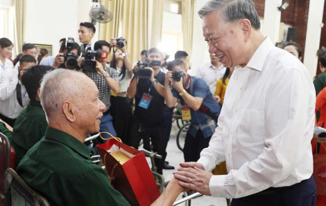 Tổng bí thư Tô Lâm thăm thương, bệnh binh: Khẳng định vị thế người có công trong trái tim dân tộc