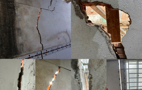 Nhiều tháng 'chịu trận' cảnh nhà bị sụt lún, nứt toác vì nhà bên cạnh xây công trình