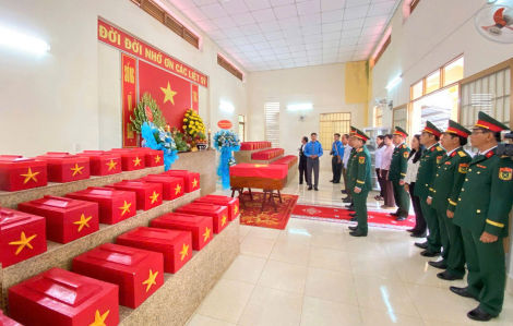 An Giang: Quy tập 56 hài cốt liệt sĩ hy sinh tại Campuchia trở về đất mẹ