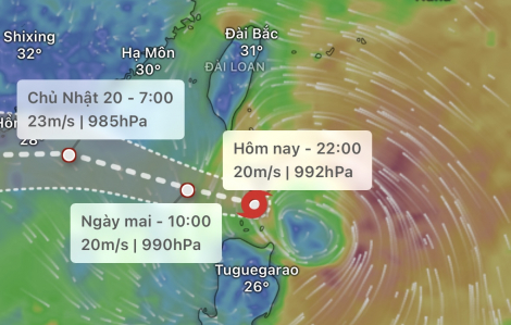 Bão Wipha đang tiến nhanh về Biển Đông