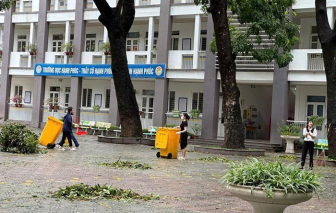 Bão số 3 tiến vào vịnh Bắc Bộ, nhiều trường cho học sinh nghỉ để đảm bảo an toàn
