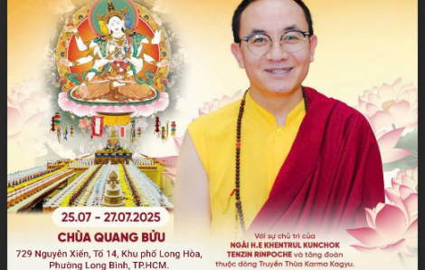 Chùa Quang Bửu tổ chức Pháp hội Phật đảnh Tôn Thắng (Namgyal Tongchod)