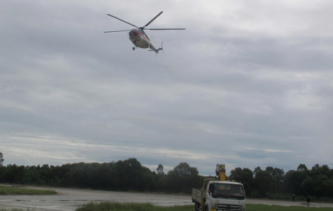 Bộ Quốc phòng điều máy bay trực thăng vào cứu trợ vùng lũ Nghệ An