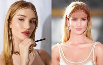 Rosie Huntington-Whiteley tắm nước lạnh để da săn chắc