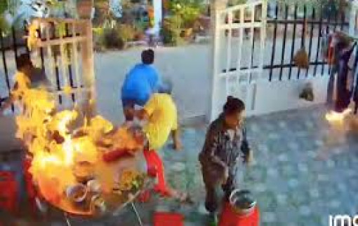 Gãy xương, chấn thương vùng kín vì bình gas mini phát nổ