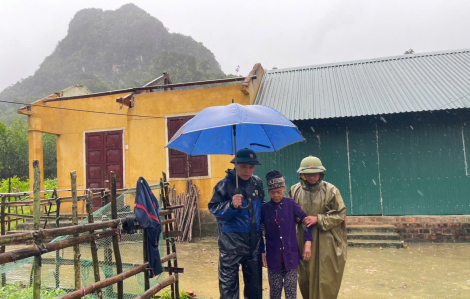 Mưa to, nước sông đang lên nhanh ở Quảng Trị