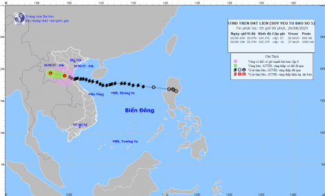 Bão số 5 suy yếu thành áp thấp nhiệt đới, miền Trung vẫn mưa to