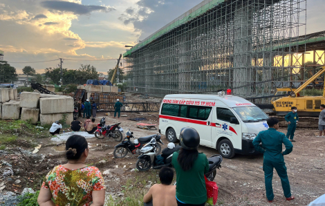 Cần cẩu đứt cáp tại công trường Vành đai 3 khiến 2 người thương vong