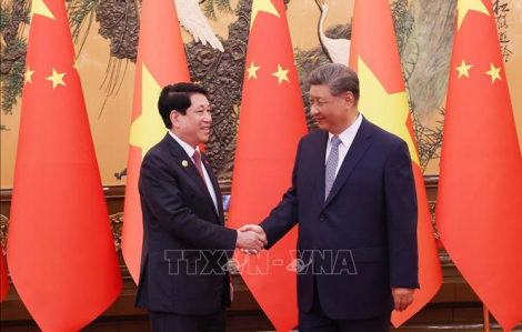 Chủ tịch nước Lương Cường hội đàm với Tổng bí thư, Chủ tịch nước Trung Quốc Tập Cận Bình