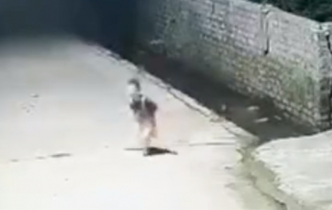 Bé trai 4 tuổi nhanh trí gọi người lớn cứu em bị rơi xuống mương nước