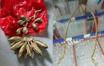 Làm nải chuối, nhánh cau như vàng để lừa đảo