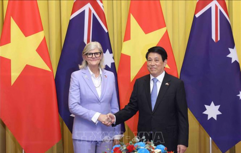 Chủ tịch nước Lương Cường hội đàm với Toàn quyền Úc Sam Mostyn