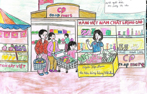 Những nét vẽ trẻ thơ gửi gắm tình yêu hàng Việt