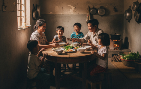 “Bông ơi… Bi ơi… về ăn cơm!”