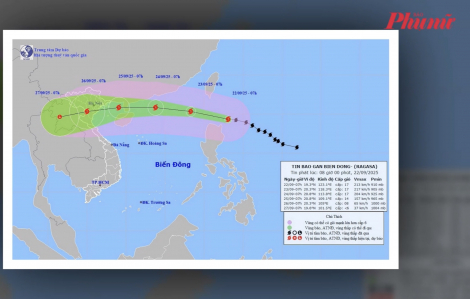Thời tiết ngày 22/9: Siêu bão Ragasa tiến vào Biển Đông