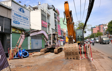 Đường sá ngổn ngang vì hạ tầng tăng tốc di dời để khởi công tuyến metro số 2 TPHCM