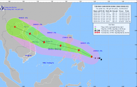 Bão số 9 đã suy yếu thành áp thấp nhiệt đới, bão Bualoi tăng cấp hướng về biển Đông