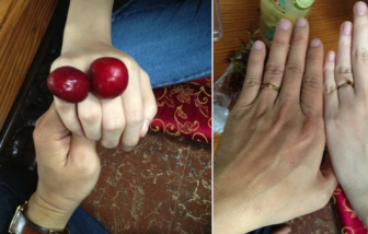 Cưới nhau sau 3 tháng hẹn hò, cầu hôn bằng nhẫn cherry