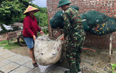 Lực lượng vũ trang Quảng Trị hỗ trợ người dân đối phó bão số 10