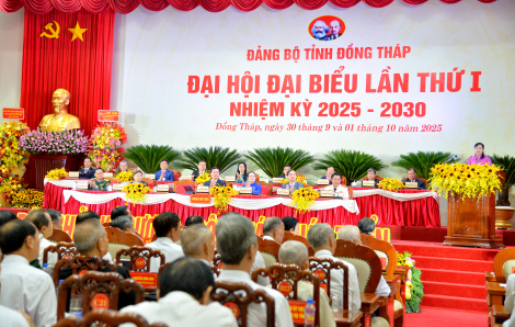 Khai mạc Đại hội đại biểu Đảng bộ tỉnh Đồng Tháp lần thứ I, nhiệm kỳ 2025 - 2030