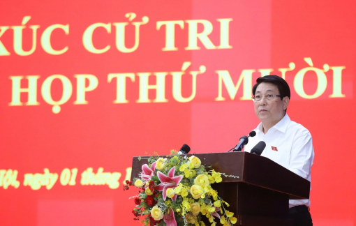 Chủ tịch nước Lương Cường lắng nghe ý kiến cử tri TPHCM