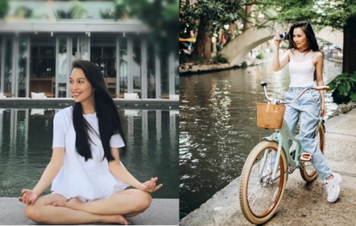Sao Việt khỏe đẹp: Hiền Thục tập yoga, đạp xe giữ dáng