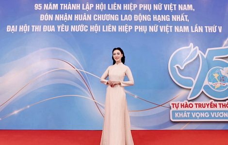 Hoa hậu nhân ái Ngọc Hiếu dự lễ kỷ niệm 95 năm Ngày thành lập Hội Liên hiệp Phụ nữ Việt Nam