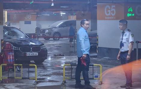 Cháy trong hầm xe trung tâm thương mại Takashimaya