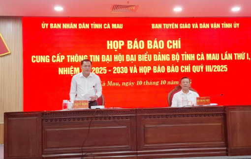 Có 88 đại biểu nữ trong tổng số 450 đại biểu tham dự Đại hội Đảng bộ tỉnh Cà Mau