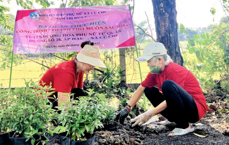 Phụ nữ Củ Chi thi đua thực hiện công trình vì cộng đồng